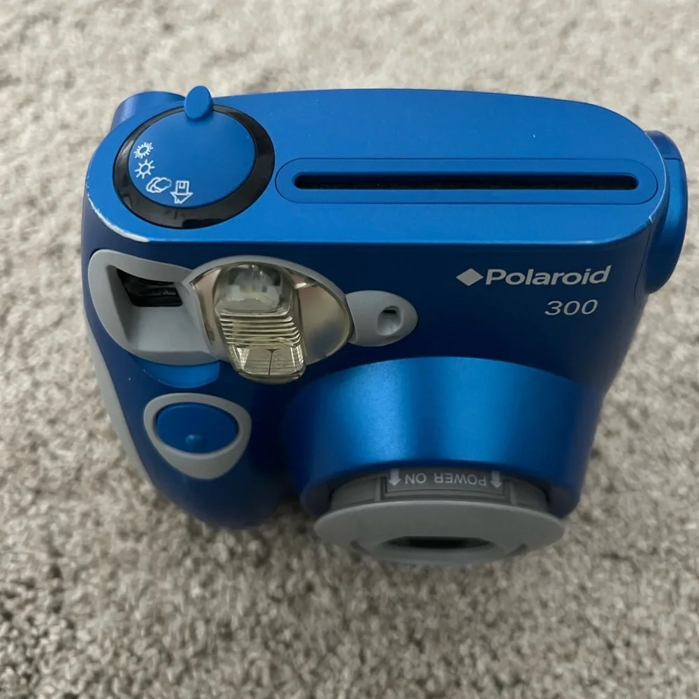 Polaroid Blue and Gray Instant Film Camera